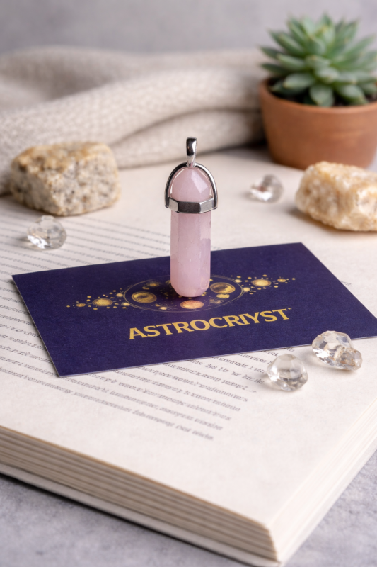 Rose Quartz Pencil Pendant